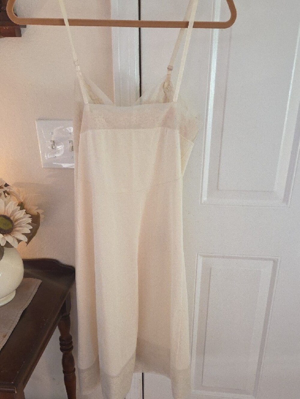 Vanity Fair Cream Lace-Trim Slip with Adjustable Straps - Picture 3 of 5